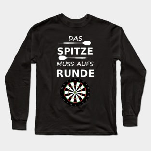 Darts Darten Bullseye Scheibe Geschenk Long Sleeve T-Shirt